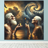 Een glas regen om deze hemel te begrijpen canvas afdruk (Insitu (Houten vloer))