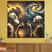 Een glas regen om deze hemel te begrijpen canvas afdruk (Insitu (Woonkamer))