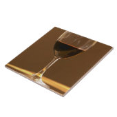 Een glas rode Chateau Belgrave in zonlicht - Tegeltje (Zijkant)