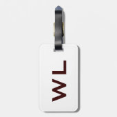 Een glas rode wijn bagagelabel (Achterkant verticaal)