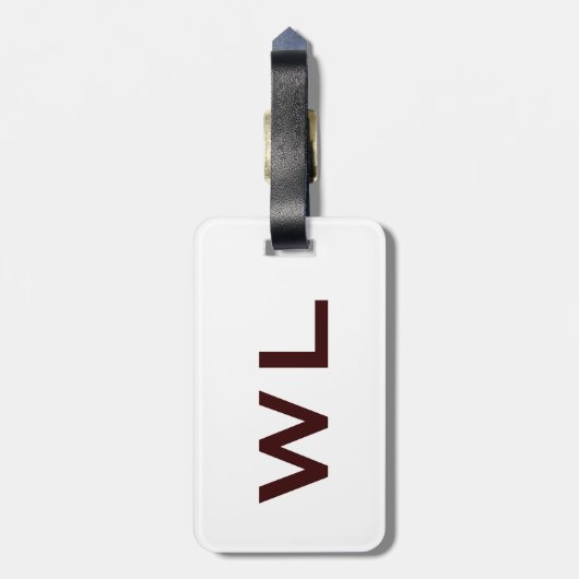 Een glas rode wijn bagagelabel (Achterkant verticaal)