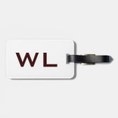 Een glas rode wijn bagagelabel (Achterkant horizontaal)