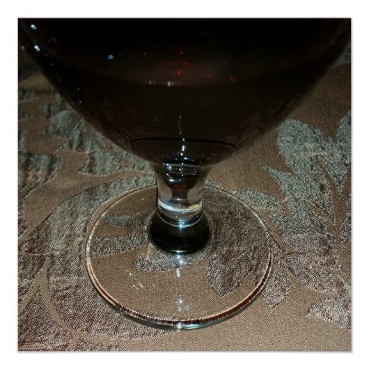 een glas rode wijn perfect poster (Voorkant)