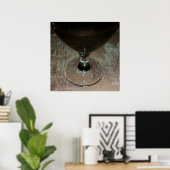 een glas rode wijn poster (Thuiskantoor)