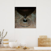 een glas rode wijn poster (Keuken)