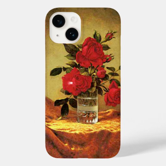Een glas rozen, fijne kunst, Case-Mate iPhone case (Achterkant)