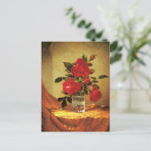 Een glas Rozen, mooie kunst, Briefkaart (Staand voorkant)