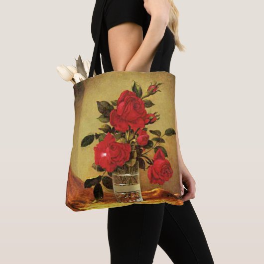 Een glas Rozen, mooie kunst, Tote Bag (Dichtbij)
