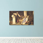 Eén glas te veel canvas afdruk (Insitu (Houten vloer))