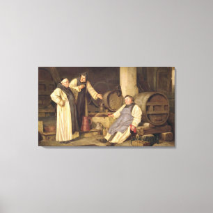 Een glas te veel canvas afdruk