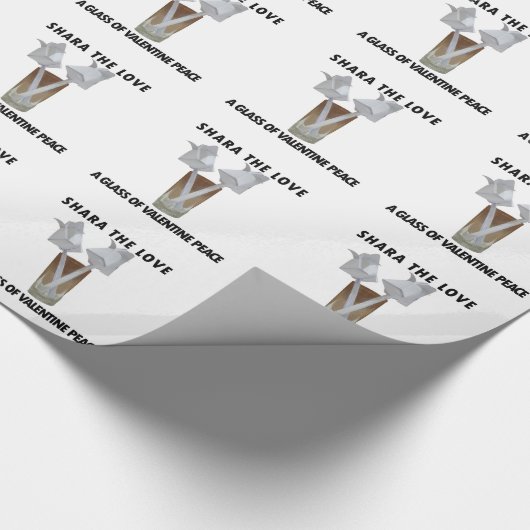 Een glas valentijn vrede. cadeaupapier (Hoek)