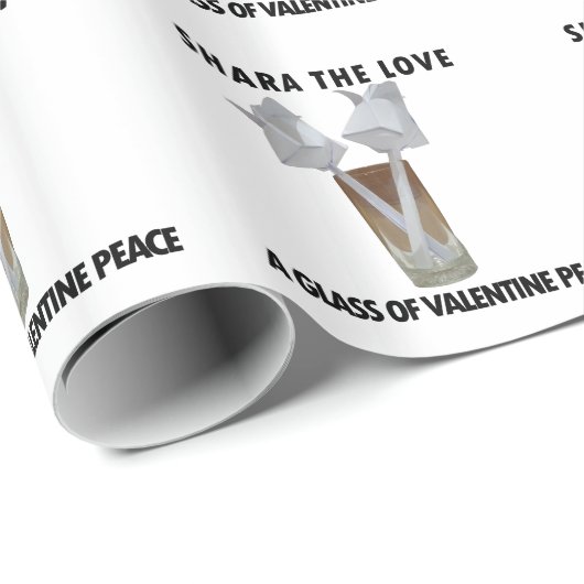 Een glas valentijn vrede. cadeaupapier (Rol Hoek)