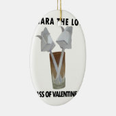 Een glas valentijn vrede. keramisch ornament (Rechts)