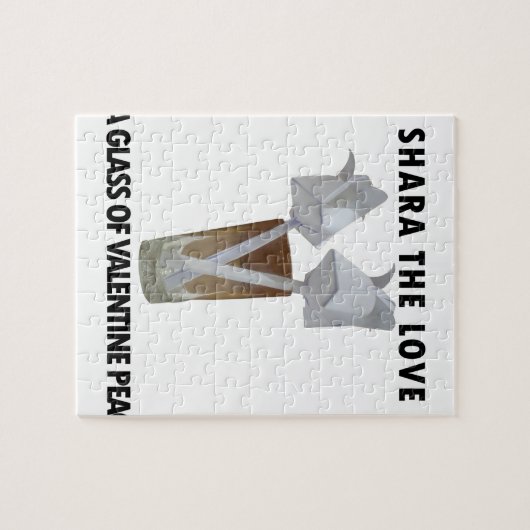 Een glas valentijn vrede. legpuzzel (Horizontaal)