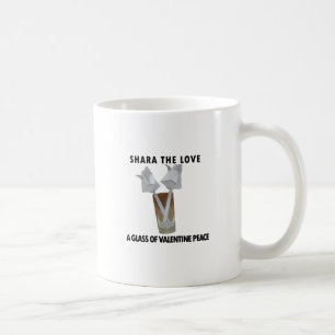 Een glas valentijns vrede. koffiemok