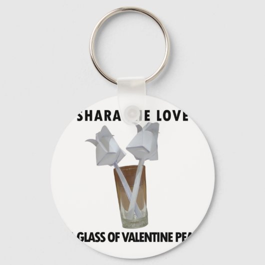 Een glas valentijnsvrede. sleutelhanger (Voorkant)