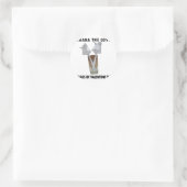 Een glas van valentijnskaartvrede ronde sticker (Tas)