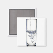 Een glas watermagneet magneet (Voorkant / Achterkant)