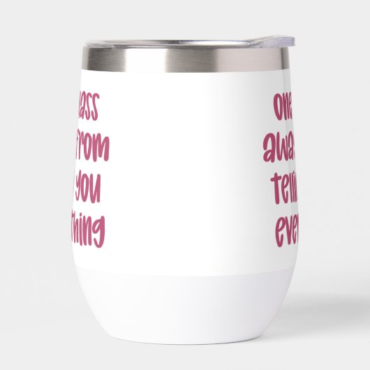 Een glas weg van het vertellen van alles grappig (Links)