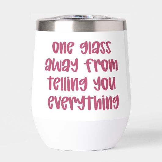 Een glas weg van het vertellen van alles grappig (Voorkant)