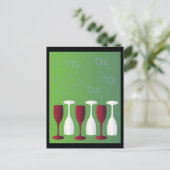 Een glas wijn! briefkaart (Staand voorkant)
