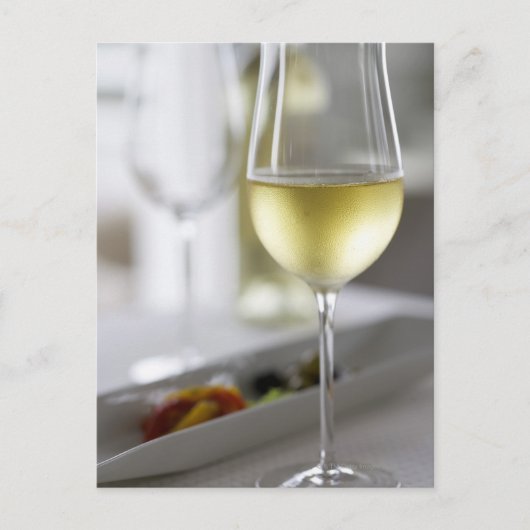 Een glas witte wijn 2 briefkaart (Voorkant)