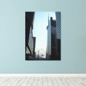 Een Glassy Uitzicht van Toronto Canvas Afdruk (Insitu (Houten vloer))
