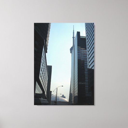 Een Glassy Uitzicht van Toronto Canvas Afdruk (Voorkant)