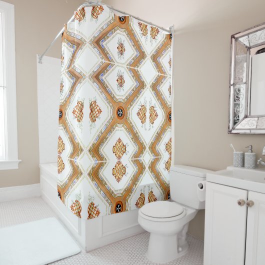 Een glazen plafond douchegordijn (In situ)