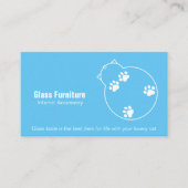 Een glazen tafel visitekaartje (Voorkant)