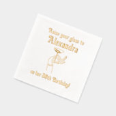 Een Glazen Verjaardag Jubileum Feest #2 Folie Servetten (Links)