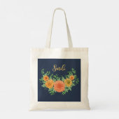Een glimlach in de bloemen tote bag (Achterkant)
