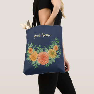 Een glimlach in de bloemen tote bag