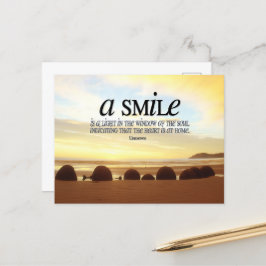 "Een glimlach is een licht" Inspirerend Quote Briefkaart