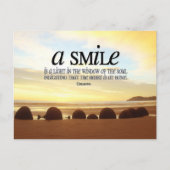 "Een glimlach is een licht" Inspirerend Quote Briefkaart (Voorkant)
