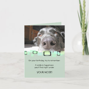 Een glimlach is Geluk u onder Uw Neus vindt Kaart