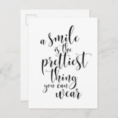 Een glimlach is het dat je kunt draag briefkaart (Voorkant / Achterkant)