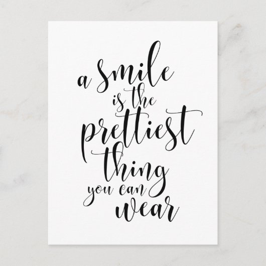 Een glimlach is het dat je kunt draag briefkaart (Voorkant)