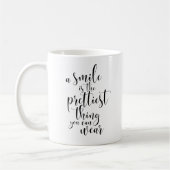 Een glimlach is het  dat je kunt draag koffiemok (Links)