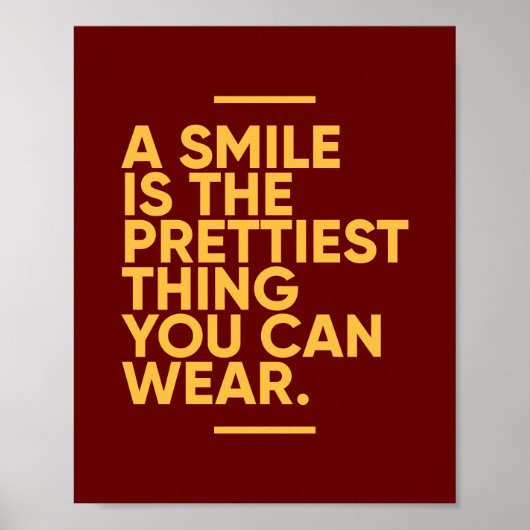 Een glimlach is het  ding | INSPIREREND Poster (Voorkant)