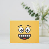 Een glimlach met open mond briefkaart (Staand voorkant)
