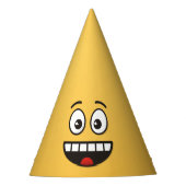 Een glimlach met open mond feesthoedjes (Voorkant)