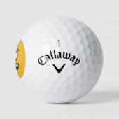 Een glimlach met open mond golfballen (Logo)