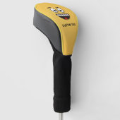 Een glimlach met open mond golfheadcover (Schuin)