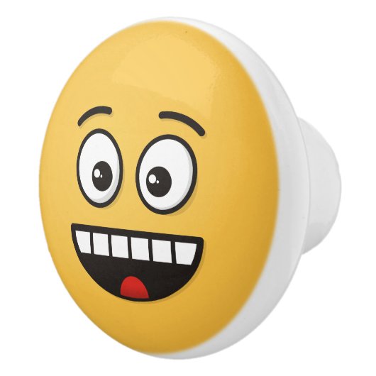 Een glimlach met open mond keramische knop (Rechts)