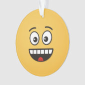 Een glimlach met open mond ornament (voorkant)