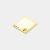 Een glimlach met open mond post-it® notes (Schuin)