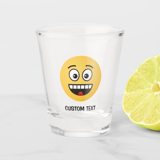 Een glimlach met open mond shot glas (Voorkant)