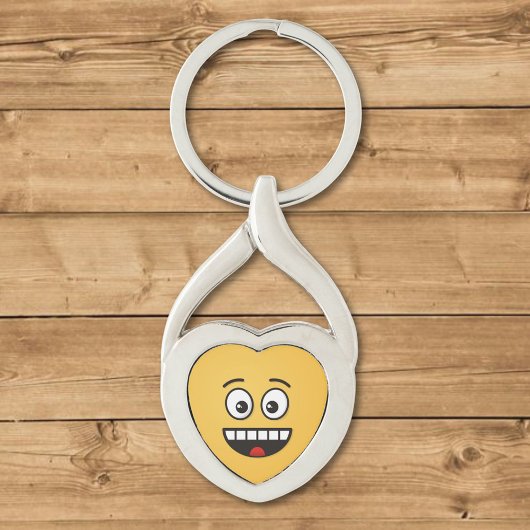 Een glimlach met open mond sleutelhanger