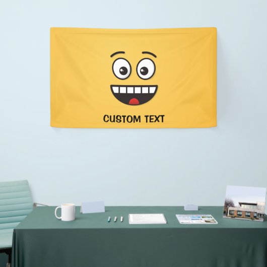 Een glimlach met open mond spandoek (Beurs)